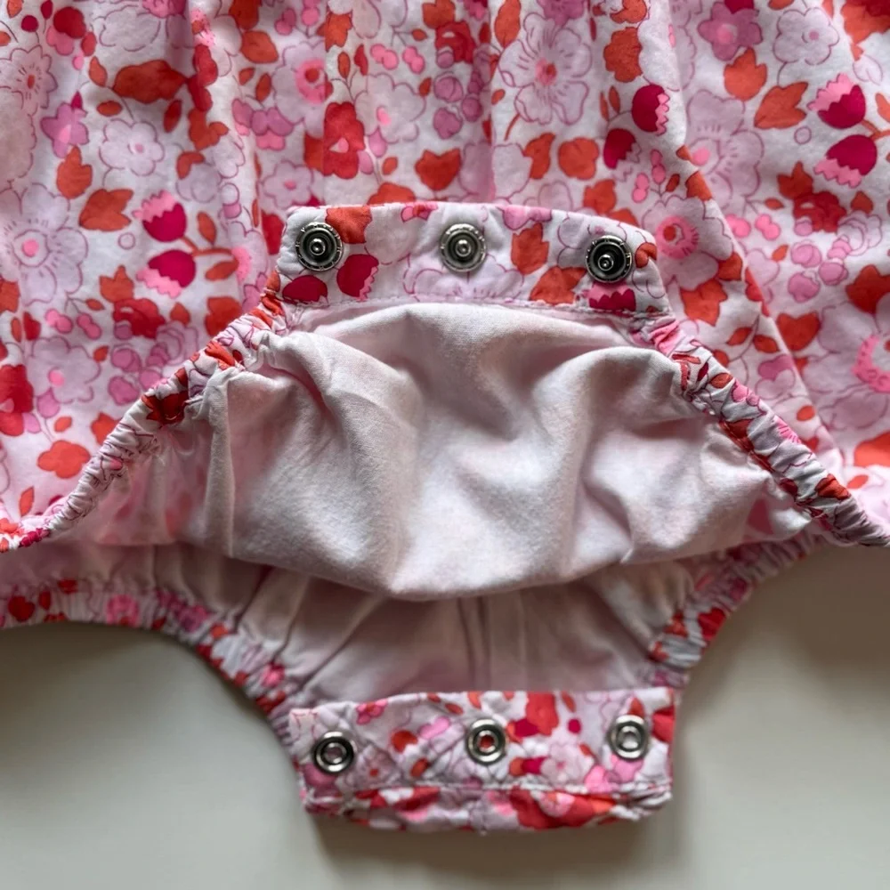 Jacadi Baby Girl Romper in Floral Liberty Fabric - Size 12M - Picture 8 of 14